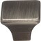 Jeffrey Alexander 1-1/4" Overall Length Brushed Pewter Square Marlo Cabinet Knob 972L-BNBDL - alternate 3